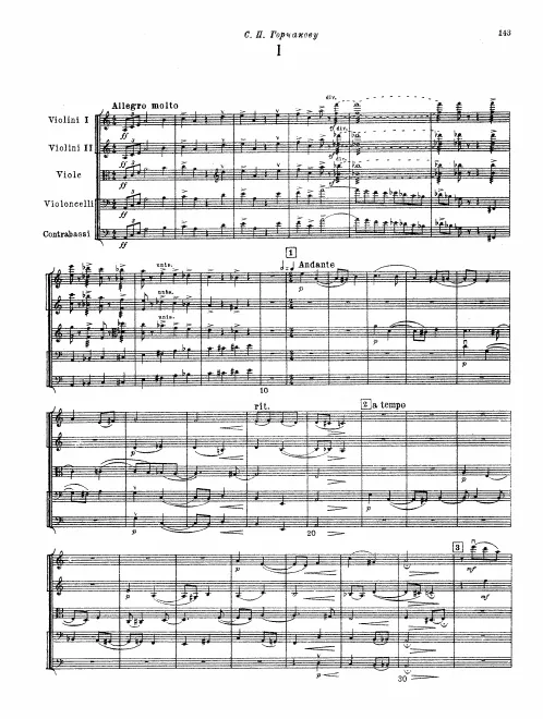 First page of Simfonietta No.2