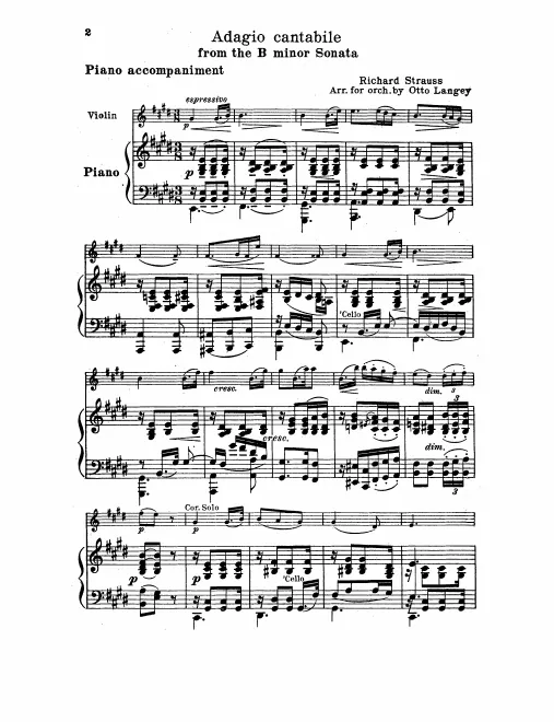 First page of Piano Sonata