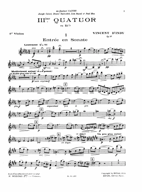 First page of String Quartet No.3