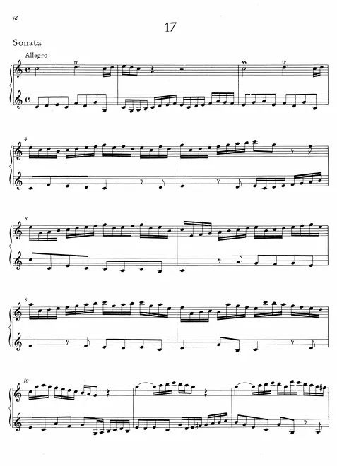 First page of Sonata for a Musical Clock
