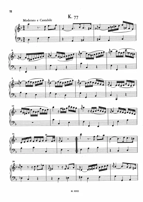First page of Keyboard Sonata in D minor