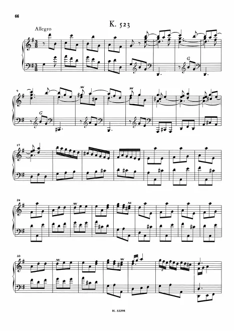 First page of Keyboard Sonata in G major
