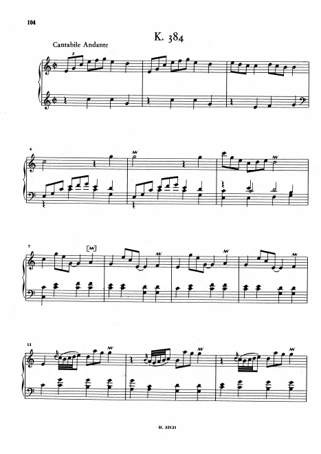 First page of Keyboard Sonata in C major