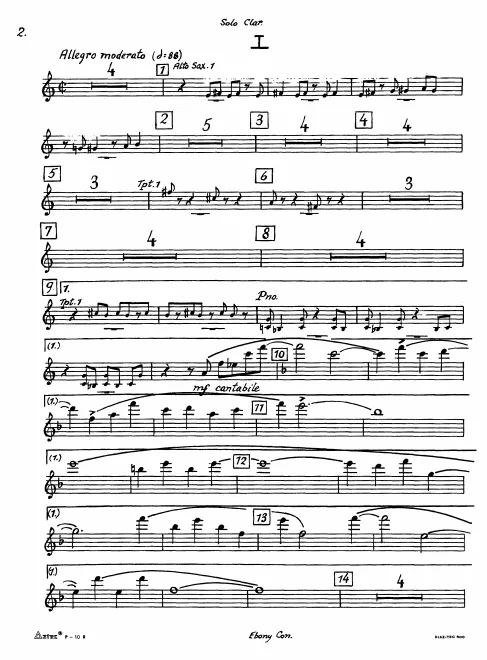 First page of Ebony Concerto