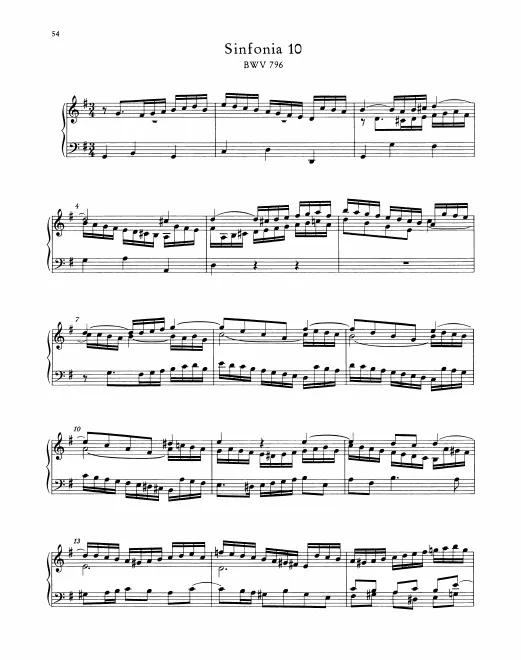 First page of Sinfonia in G major