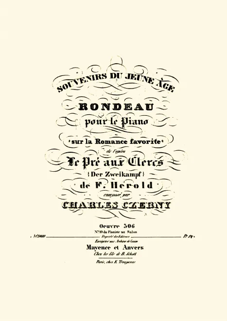 First page of Souvenirs du jeune âge