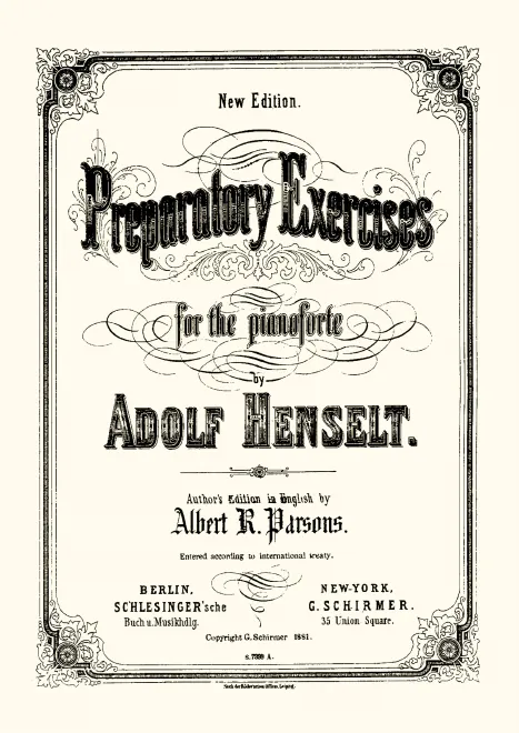 First page of Exercices Préparatoires pour le piano