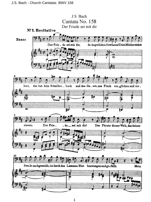 First page of Der Friede sei mit dir