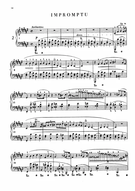 First page of Impromptu No.2