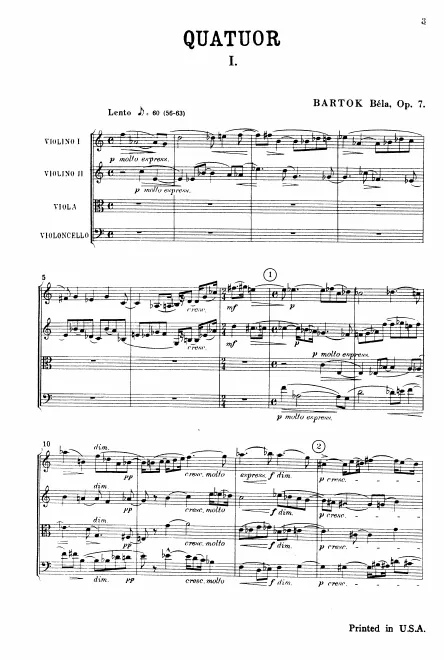 First page of String Quartet No.1