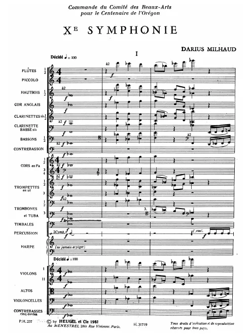 First page of Symphony No.10