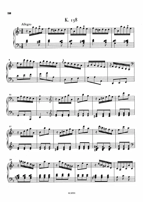 First page of Keyboard Sonata in D minor