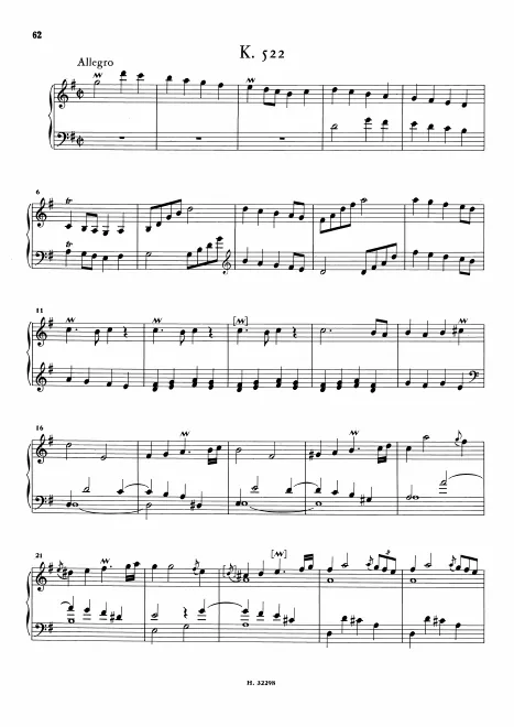 First page of Keyboard Sonata in G major