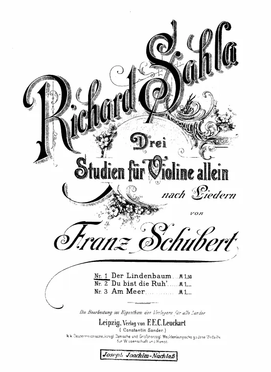 First page of Winterreise