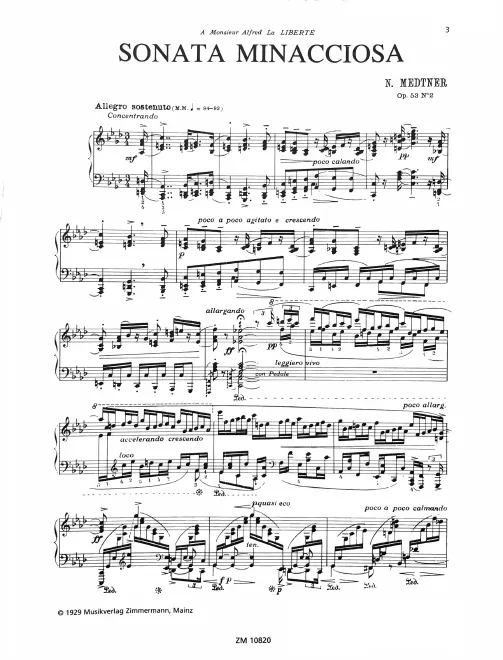 First page of Sonata minacciosa