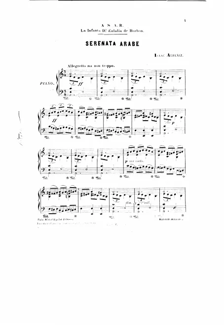 First page of Serenata Arabe