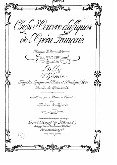 First page of Thesée