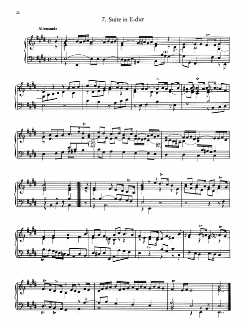 First page of Suite in E major