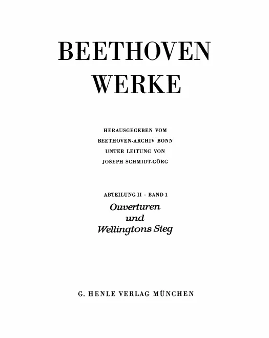 First page of Gesamtausgabe der Werke Ludwig van Beethovens