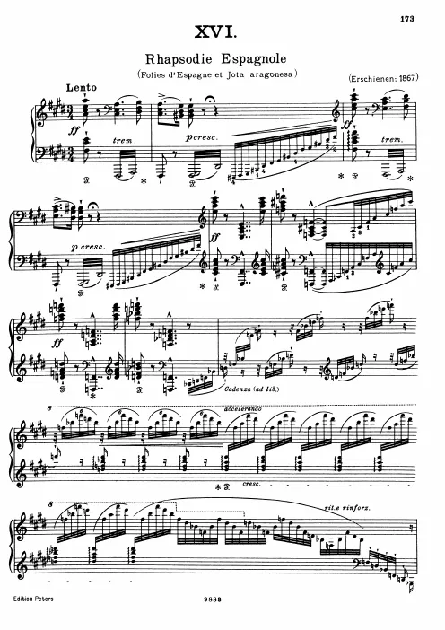 First page of Rhapsodie espagnole