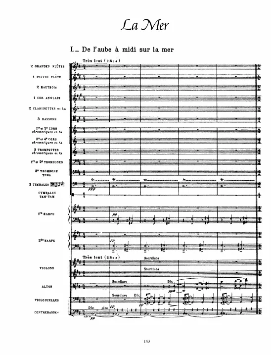 First page of La mer