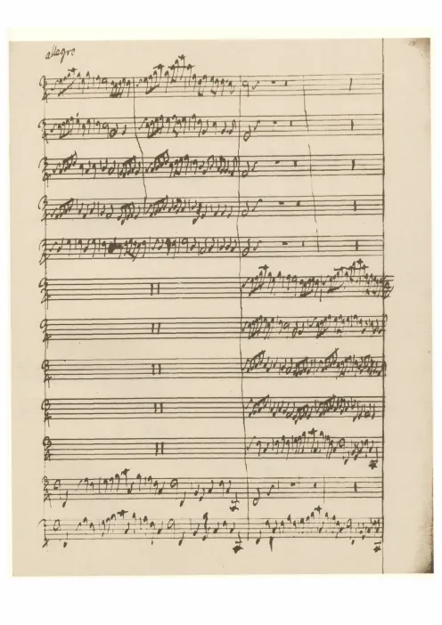 First page of Concerto in F major, HWV 335b
