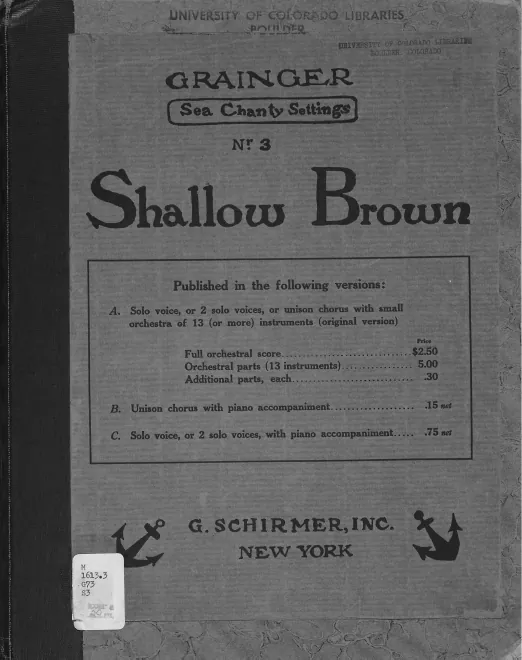 First page of Shallow Brown