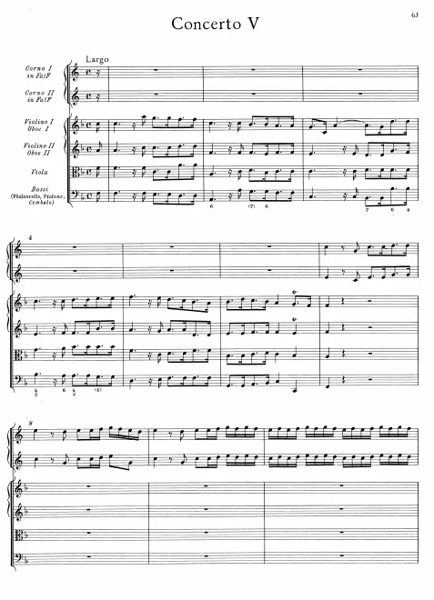 First page of Concerto in F major