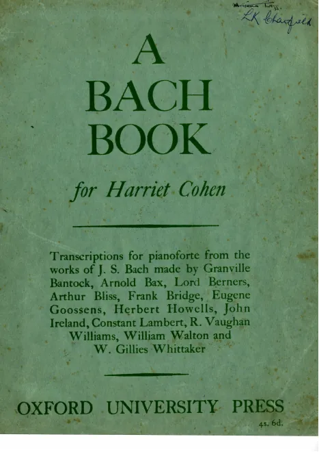 First page of A Bach Book