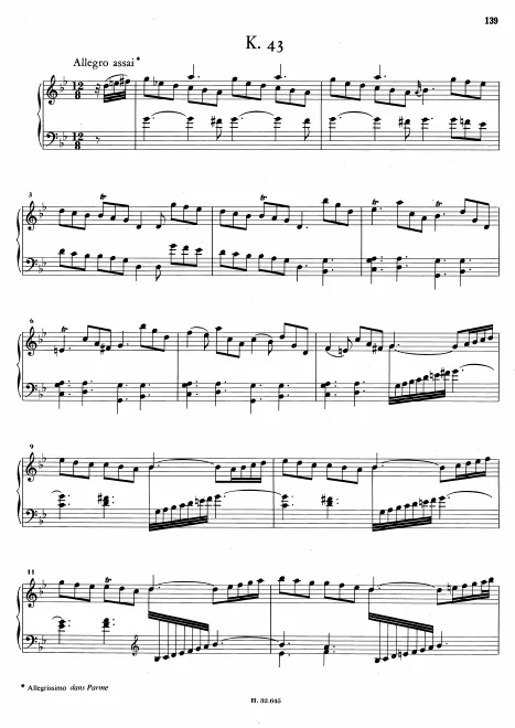 First page of Keyboard Sonata in G minor