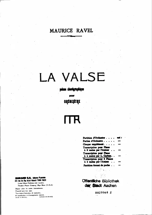 First page of La valse