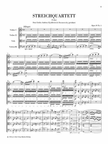 First page of 3 String Quartets