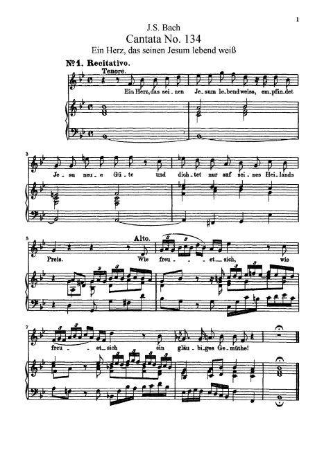 First page of Ein Herz, das seinen Jesum lebend weiß