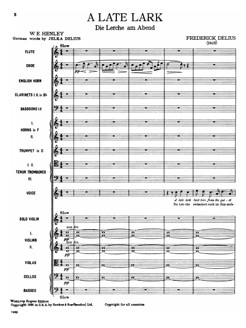 First page of A Late Lark