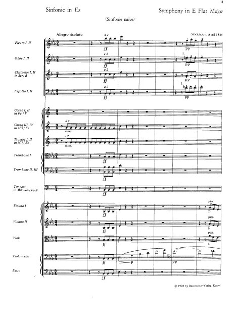First page of Symphony No.4 'Naïve'