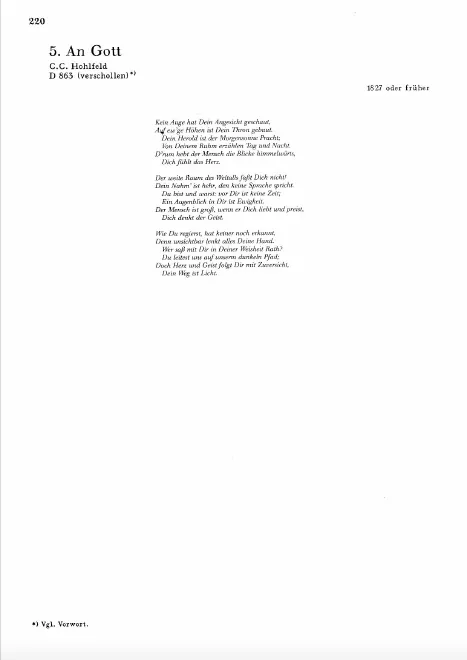 First page of An Gott