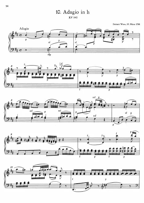 First page of Adagio