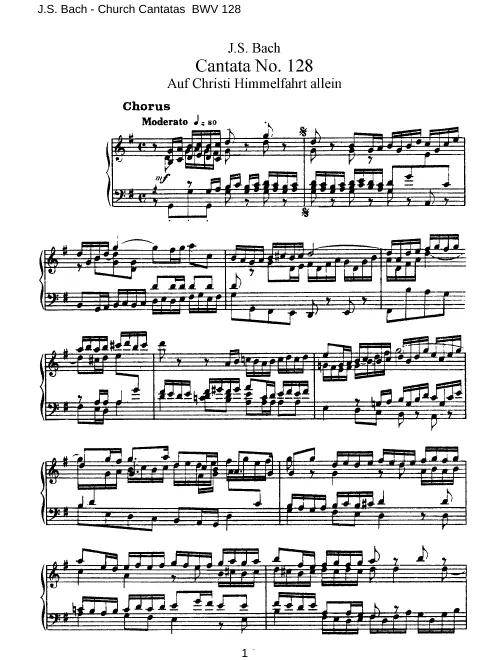 First page of Auf Christi Himmelfahrt allein