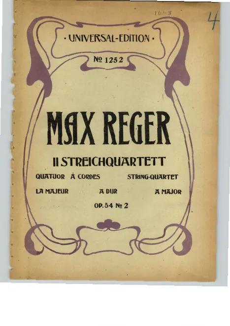 First page of String Quartet No.2, Op.54, No.2