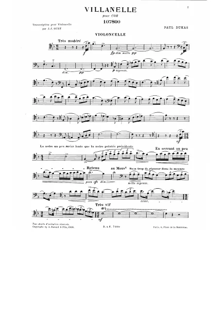 First page of Villanelle