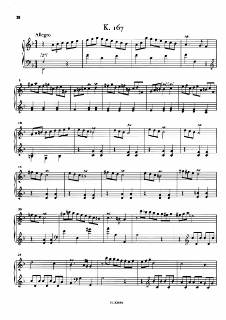 First page of Keyboard Sonata in F major