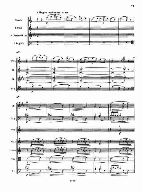 First page of Village Scene by the Inn