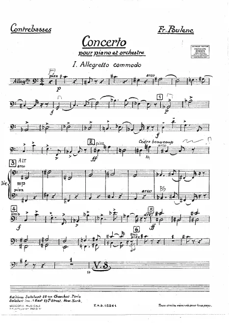 First page of Concerto for Piano and Orchestra