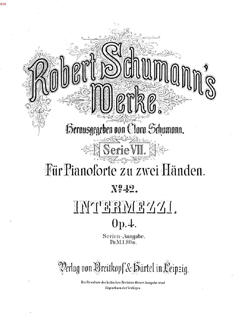 First page of Intermezzi
