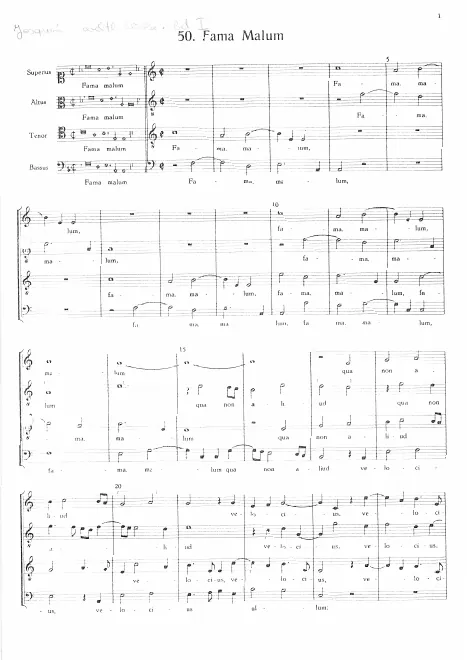 First page of Fama malum