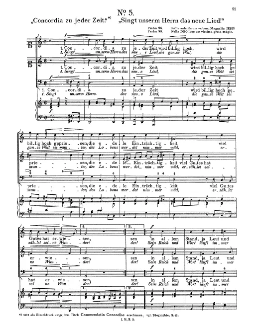 First page of Concordia zu jeder Zeit (Commendatio Concodiæ)