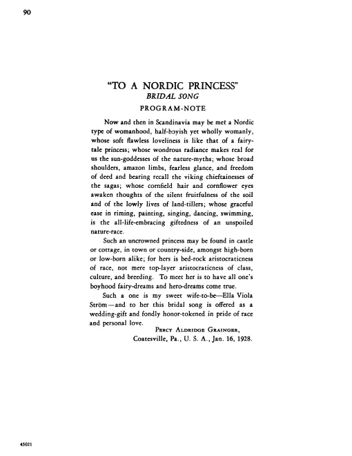 First page of To a Nordic Princess
