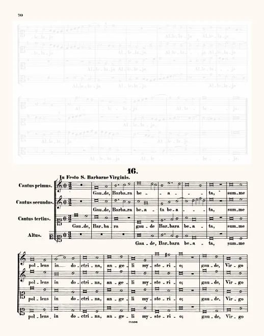 First page of Gaude Barbara beata