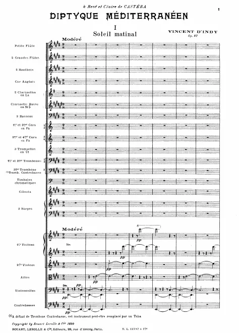 First page of Diptyque méditerranéen