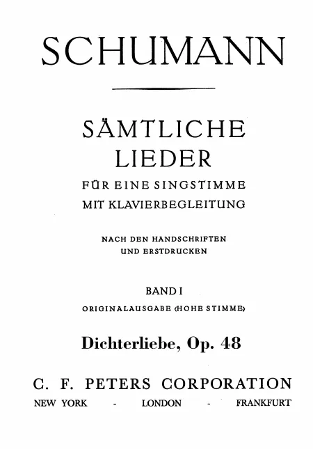 First page of Dichterliebe